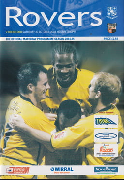 Tranmere Rovers v Brentford Match Programme 2004-10-30